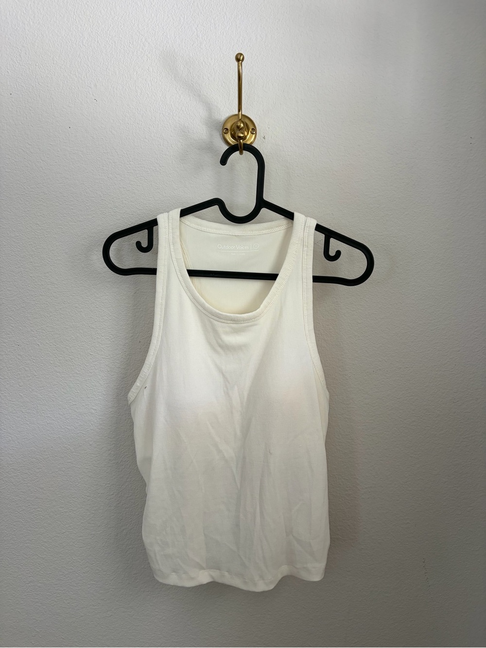Outdoor Voices Ribbed Tank Top - Cream